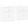 Aparador de madera de ingeniería 2 uds blanco 60x31x70 cm de vidaXL, Aparadores - Ref: Foro24-3276546, Precio: 123,71 €, Desc...