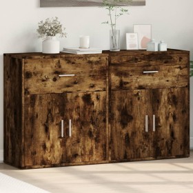 Engineered wood sideboard 2 pcs smoked oak 60x31x70cm by vidaXL, Sideboards - Ref: Foro24-3276550, Price: 127,99 €, Discount: %