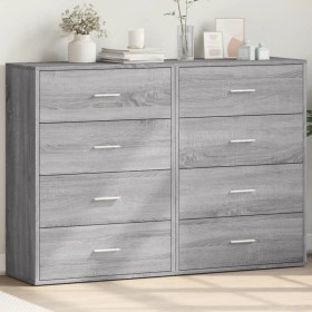 Sideboards 2 pcs Sonoma gray engineered wood 60x31x84 cm by vidaXL, Sideboards - Ref: Foro24-3276586, Price: 167,99 €, Discou...