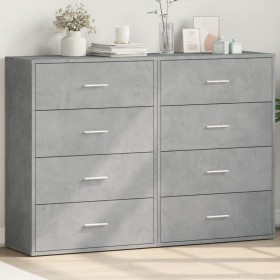 Aparadores 2 uds madera de ingeniería gris hormigón 60x31x84 cm de vidaXL, Aparadores - Ref: Foro24-3276584, Precio: 164,50 €...