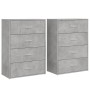 Aparadores 2 uds madera de ingeniería gris hormigón 60x31x84 cm de vidaXL, Aparadores - Ref: Foro24-3276584, Precio: 164,29 €...