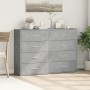 Aparadores 2 uds madera de ingeniería gris hormigón 60x31x84 cm de vidaXL, Aparadores - Ref: Foro24-3276584, Precio: 164,29 €...