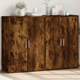 Sideboards 2 pcs engineered wood smoked oak 60x31x84 cm by vidaXL, Sideboards - Ref: Foro24-3276571, Price: 140,99 €, Discoun...