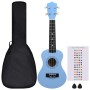 Set de ukelele soprano con funda para niños azul bebé 21" de vidaXL, Instrumentos de cuerda - Ref: Foro24-70149, Precio: 32,4...