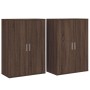 Aparadores 2 uds madera de ingeniería marrón roble 60x31x84 cm de vidaXL, Aparadores - Ref: Foro24-3276573, Precio: 147,46 €,...