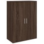 Aparadores 2 uds madera de ingeniería marrón roble 60x31x84 cm de vidaXL, Aparadores - Ref: Foro24-3276573, Precio: 147,46 €,...