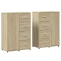 Aparadores 2 uds madera de ingeniería roble Sonoma 60x31x84 cm de vidaXL, Aparadores - Ref: Foro24-3276590, Precio: 175,99 €,...