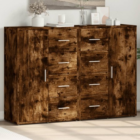 Sideboards 2 Stück, Holzwerkstoff, geräucherte Eiche, 60 x 31 x 84 cm von vidaXL, Sideboards - Ref: Foro24-3276592, Preis: 17...