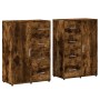 Aparadores 2 uds madera de ingeniería roble ahumado 60x31x84 cm de vidaXL, Aparadores - Ref: Foro24-3276592, Precio: 177,42 €...