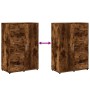 Aparadores 2 uds madera de ingeniería roble ahumado 60x31x84 cm de vidaXL, Aparadores - Ref: Foro24-3276592, Precio: 177,42 €...