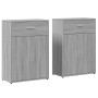 Aparadores 2 uds madera de ingeniería gris Sonoma 60x30x84 cm de vidaXL, Aparadores - Ref: Foro24-3276600, Precio: 148,65 €, ...