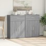 Aparadores 2 uds madera de ingeniería gris Sonoma 60x30x84 cm de vidaXL, Aparadores - Ref: Foro24-3276600, Precio: 148,65 €, ...