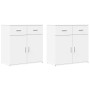 Sideboards 2 units white engineered wood 79x38x80 cm by vidaXL, Sideboards - Ref: Foro24-3276616, Price: 179,99 €, Discount: %