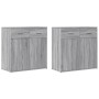 Aparadores 2 uds madera de ingeniería gris Sonoma 79x38x80 cm de vidaXL, Aparadores - Ref: Foro24-3276621, Precio: 231,11 €, ...