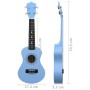 Set de ukelele soprano con funda para niños azul bebé 21" de vidaXL, Instrumentos de cuerda - Ref: Foro24-70149, Precio: 32,4...