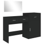 Black Engineered Wood 3-Piece Vanity Set by vidaXL, Bedroom furniture sets - Ref: Foro24-3276519, Price: 173,74 €, Discount: %