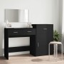 Black Engineered Wood 3-Piece Vanity Set by vidaXL, Bedroom furniture sets - Ref: Foro24-3276519, Price: 173,74 €, Discount: %