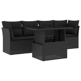 5-piece garden furniture set and black synthetic rattan cushions by vidaXL, Garden sets - Ref: Foro24-3266345, Price: 352,96 ...