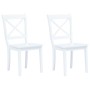 Dining chairs, 2 units, solid white rubberwood. by vidaXL, dining chairs - Ref: Foro24-247356, Price: 135,42 €, Discount: %