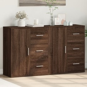 Sideboard aus Holzwerkstoff, 2 Stück, Eiche braun, 60 x 31 x 70 cm von vidaXL, Sideboards - Ref: Foro24-3276559, Preis: 155,1...