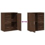 Aparador de madera de ingeniería 2 uds marrón roble 60x31x70 cm de vidaXL, Aparadores - Ref: Foro24-3276559, Precio: 155,13 €...