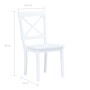 Sillas de comedor 2 unidades madera maciza de caucho blanco de vidaXL, Sillas de comedor - Ref: Foro24-247356, Precio: 135,42...