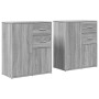 Aparador de madera de ingeniería 2 uds gris Sonoma 60x31x70 cm de vidaXL, Aparadores - Ref: Foro24-3276565, Precio: 153,11 €,...