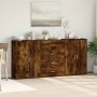 Sideboards 3 pcs engineered wood smoked oak 60x31x84 cm by vidaXL, Sideboards - Ref: Foro24-3276578, Price: 230,32 €, Discoun...