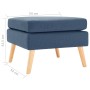 Fußhocker aus blauem Stoff von vidaXL, Osmanen - Ref: Foro24-288737, Preis: 101,43 €, Rabatt: %