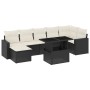 8-teiliges Gartensofa-Set und schwarze synthetische Rattankissen von vidaXL, Gartensets - Ref: Foro24-3267426, Preis: 587,59 ...