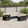 Garden sofa set 10 pieces with black synthetic rattan cushions by vidaXL, Garden sets - Ref: Foro24-3268136, Price: 725,04 €,...