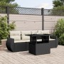 5-teiliges Gartenmöbel-Set und schwarze synthetische Rattankissen von vidaXL, Gartensets - Ref: Foro24-3268356, Preis: 412,17...