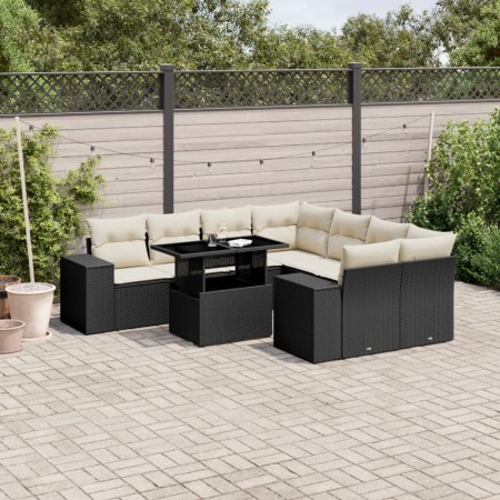 8-piece garden sofa set and black synthetic rattan cushions by vidaXL, Garden sets - Ref: Foro24-3269056, Price: 667,54 €, Di...