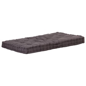 Anthracite gray cotton pallet cushion 120x80x10 cm by vidaXL, Cushions for chairs and sofas - Ref: Foro24-48676, Price: 74,99...