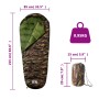 Camping Mummy Sleeping Bag for Adults 3 Seasons by vidaXL, Sleeping bag - Ref: Foro24-94469, Price: 30,54 €, Discount: %