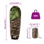 Camping Mummy Sleeping Bag for Adults 3 Seasons by vidaXL, Sleeping bag - Ref: Foro24-94481, Price: 29,33 €, Discount: %