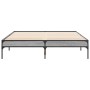 Estructura cama madera ingeniería metal gris Sonoma 120x190 cm de vidaXL, Camas y somieres - Ref: Foro24-845049, Precio: 97,9...