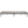 Estructura cama madera ingeniería metal gris Sonoma 120x190 cm de vidaXL, Camas y somieres - Ref: Foro24-845049, Precio: 97,9...