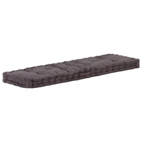 Anthracite gray cotton pallet cushion 120x40x7 cm by vidaXL, Cushions for chairs and sofas - Ref: Foro24-48675, Price: 44,99 ...