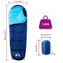 Camping Mumienschlafsack für Erwachsene 3 Jahreszeiten von vidaXL, Schlafsack - Ref: Foro24-94519, Preis: 33,42 €, Rabatt: %