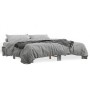 Estructura cama madera ingeniería metal gris Sonoma 180x200 cm de vidaXL, Camas y somieres - Ref: Foro24-3280225, Precio: 141...