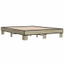 Estructura cama madera ingeniería metal roble Sonoma 150x200 cm de vidaXL, Camas y somieres - Ref: Foro24-3280233, Precio: 13...