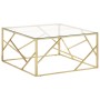 Golden stainless steel and tempered glass coffee table by vidaXL, Coffee table - Ref: Foro24-349954, Price: 245,82 €, Discoun...