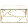 Golden stainless steel and tempered glass coffee table by vidaXL, Coffee table - Ref: Foro24-349954, Price: 245,82 €, Discoun...