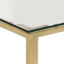 Golden stainless steel and tempered glass coffee table by vidaXL, Coffee table - Ref: Foro24-349954, Price: 245,82 €, Discoun...