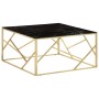 Golden stainless steel and tempered glass coffee table by vidaXL, Coffee table - Ref: Foro24-349956, Price: 218,14 €, Discoun...