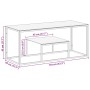 Silberner Couchtisch aus Edelstahl und gehärtetem Glas von vidaXL, Couchtisch - Ref: Foro24-350019, Preis: 135,28 €, Rabatt: %