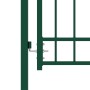 Green steel fence gate with spikes 100x100 cm by vidaXL, garden gates - Ref: Foro24-146393, Price: 149,87 €, Discount: %