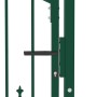 Green steel fence gate with spikes 100x100 cm by vidaXL, garden gates - Ref: Foro24-146393, Price: 149,87 €, Discount: %