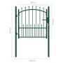 Green steel fence gate with spikes 100x100 cm by vidaXL, garden gates - Ref: Foro24-146393, Price: 149,87 €, Discount: %